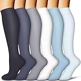 Olivcker 6PC Knee High Socks for Women Funny Stylish Soft Comfort Fashion Trendy Outdoor Sock Outfits