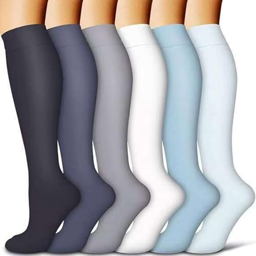 Olivcker 6PC Knee High Socks for Women Funny Stylish Soft Comfort Fashion Trendy Outdoor Sock Outfits