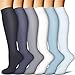Olivcker 6PC Knee High Socks for Women Funny Stylish Soft Comfort Fashion Trendy Outdoor Sock Outfits
