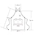 BATTTX Canvas Work Apron Heavy Duty Water Resistant Tools Aprons with Pockets Unisex Fit Kitchen