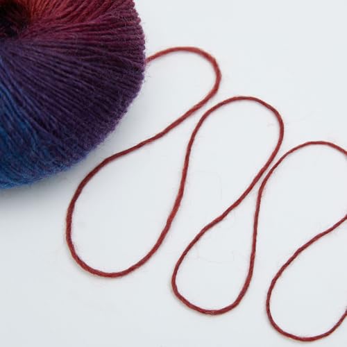 Image of NICEEC 3 Skeins Rainbow Soft Yarn 100% Wool Gradient Multi Color Yarn for Crocheting Knit Total Length 180mx3(196ydsx3,50gx3)-17#