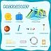 Inflatable Bounce House Water Slide,12-in-1 Oversized Indoor Bounce House for Kids 3-6 Tall Slide,Climbing Wall, Water Pool, Ball Pit,Sprinker,Dart, Basketball Hoop, 550W Blower for Backyard Party