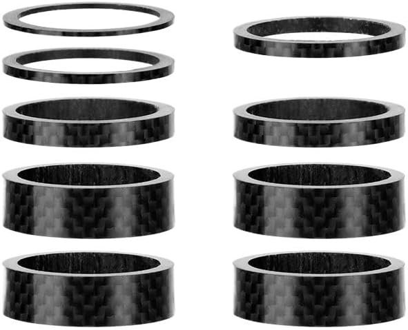 31.8mm Fork Headset Carbon Spacers Bicycle Handlebar Stem Rise Up Adjust Washers 3K Glossy Fiber Steering DIY Accessories for Bikes(G31.8 H41mm P7)