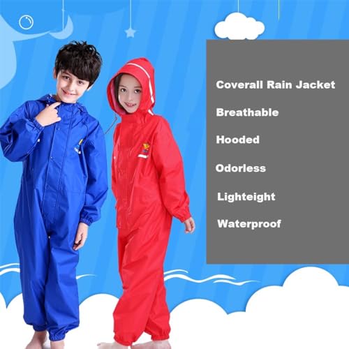 Kids Rain Suit for Boys Girls One Piece Coverall Rain Jacket Kids Puddle Suit4