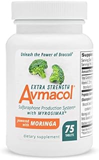 Avmacol Extra Strength #1 Researched Sulforaphane-Producing Brand for Detoxification, Antioxidant Support, Immune Health, Adults & Children, Nutramax Laboratories Consumer Care, Moringa, 75 Tablets