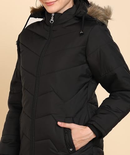 Image of Ellipse Nylon Regular Length Jacket For Girls Solid Color Women's Winter Jacket Stylish Quilted Regular Fit Full Sleeves Jacket