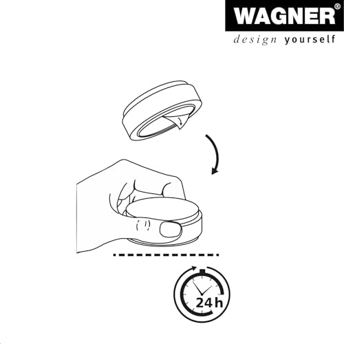 WAGNER Bodentürstopper BLACK DELUXE - Ø 50 x 15 mm, hochwertiger Kunststoff, Hochglanz schwarz, selbstklebend, rückstandslos entfernbar - 15510911