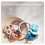 Baby Teether for Teething Relief, Silicone Teethers for Babies, Baby Chew Toys Beige - Image 4