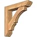 Ekena Millwork BKT0604X24X24BOA06SWR Balboa Slat Smooth Bracket w/Offset Brace, Western Red Cedar