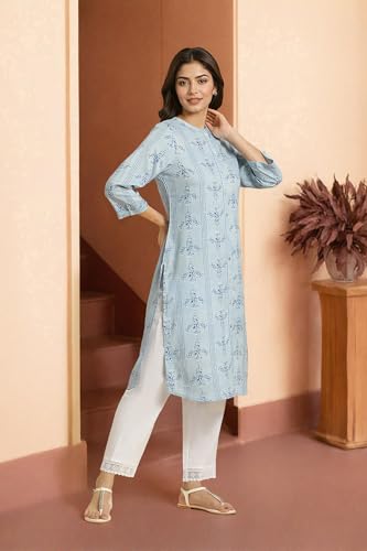 Image of W for Woman Women's Viscose Regular Fit Casual Kurta