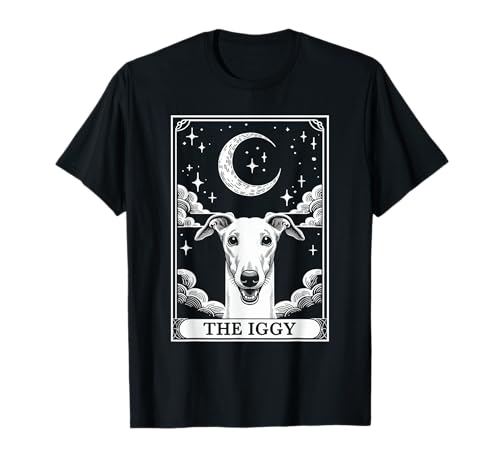 Tarot Card Vintage Crescent Moon Italian Greyhound Dog Mom T-Shirt