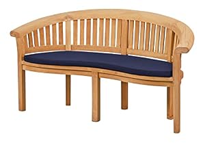 Kai Wiechmann Kai Wiechmann Auflage Bananenbank Gartenbank Polster geschwungen 139 x 49 cm blau Premium