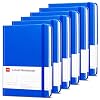 deli 6 Pack Blue Lined Journal Notebook for Work, Moleskine Notebooks, A5 (5.5x8.3), 160 Pages Hardcover Journaling Notebooks, Blue College Ruled Notebooks for Notes-taking/Work/Travel