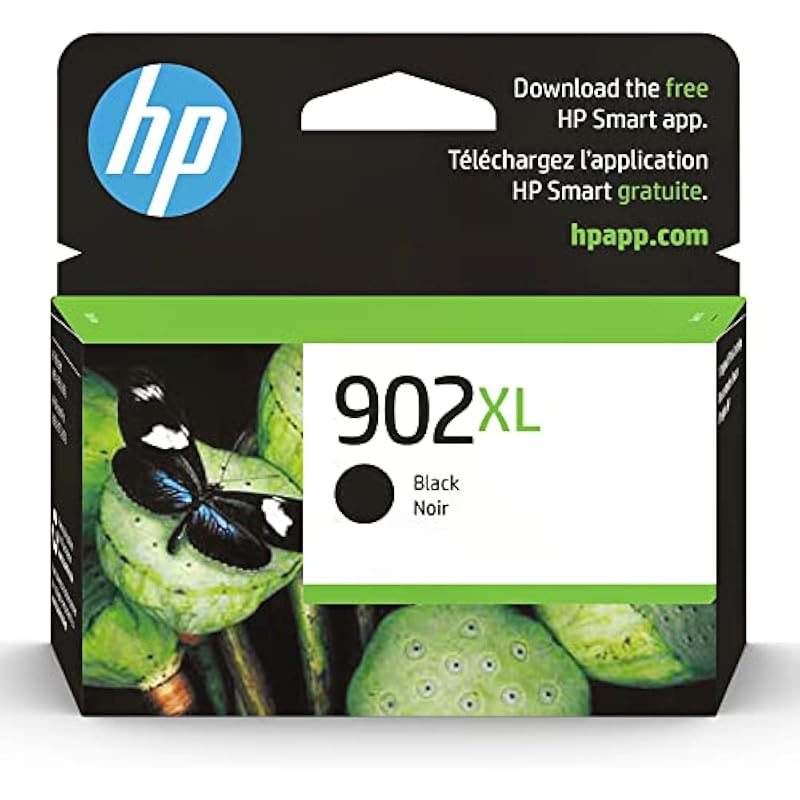 HP 902XL Black High-yield Ink Cartridge for HP Printers | Works with Printer Series: OfficeJet 6954, 6958, 6962, OfficeJet Pro 6968, 6975,, 6978 | Eligible for Instant Ink | T6M14AN Black