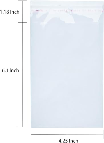 Miniatura 2 de Delatanus 200 bolsas de celofán transparente de 4 x 6 pulgadas, gruesas, 1.6 mil, se adapta a impresiones de 4 x 6, fotos, tarjetas, dulces,