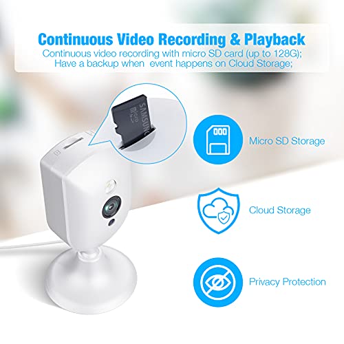 Smart Home Cameras Indoor, 2K Pet /Dog/Puppy Camera with 24/7 HD Live Video, Night Vision, Sound/Motion Detection, Two… - Image 6