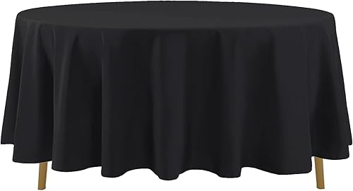 Miniatura 5 de AlGaiety Paquete de 2 manteles redondos impermeables, manteles de poliéster de 108 pulgadas, mantel de poliéster resistente a las arrugas para mesa