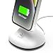 Sinjimoru iPhone Dock Including Cable for iPhone. Convenient and Sturdy Silicone Docking Station in Modern Design for Office and Home. Sync Stand Flat iPhone Packet, White.