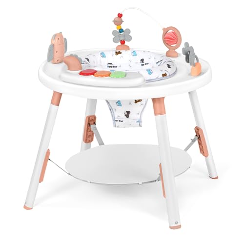 UBRAVOO Centre d'activités pour bébé, Jouets de Promenade 3 en 1 pour bébé avec Jouets Amovibles et siège Rotatif à 360 ° - Idéal pour Le...