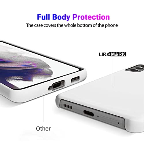 Image of LIRAMARK Liquid Silicone Soft Back Cover Case for Samsung Galaxy S22 Plus (White)