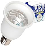 4 Piezas Adaptador E14 a E27 para Cambiar Bombilla 220/240V 50-60Hz 50W - Garantía de 10 Años - MONTERAL