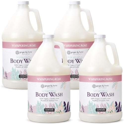 Image of Ginger Lily Farms Botanicals Body Wash, 128oz /4pk, Whispering Rose