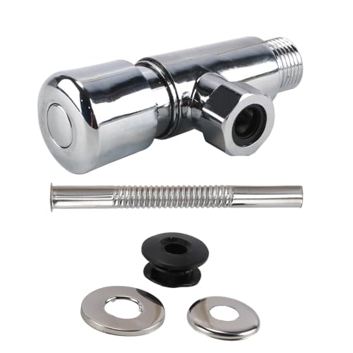 Enwye Manuelles Urinal-Spülventil aus Zinklegierung, manuelles Verzögerungs-Spülventil-Tasten-Kit für Toiletten und Urinale