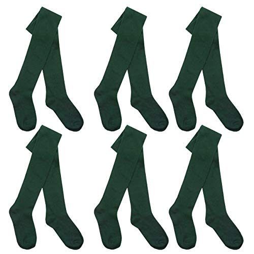 I.L.C.K - Mallas de algodón para niñas (3 pares) Verde Green 6-pack...
