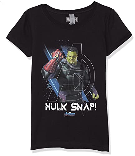 T-shirt Hulk Marvel fille noir idéal pour l'école et les loisirs