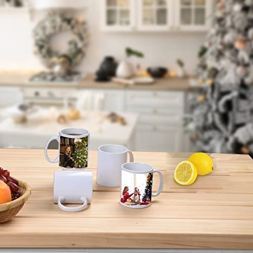 Set Of 12 Sublimation Mug 12Oz Blank Sublimation Mug White Coffee Mug Ceramic Cups Mug Sublimation Series Espresso Cups Diy Coated Classic Mug For Coffee, Tea, Soup, Milk, Latte, Women, Men #TOP6