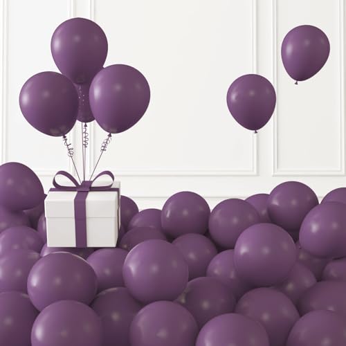 Image of Retro Purple Balloons,100 Pcs 5 Inch Mini Matte Latex Balloons for Balloon Garland Arch, Girl's Birthday Decoration, Wedding Party, Baby Shower Decorations