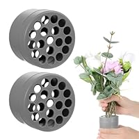 HJZHII 2 Stück Blumenstielhalter, 2 Größen Spiral Ikebana Stielhalter Blumen, Bouquet Twisters für Vasen, Garten, Schlafzimmer, Büro DIY Blumenhalter(Grau)