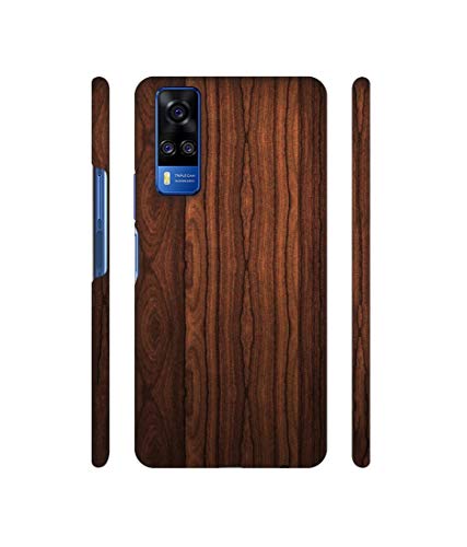 Image of Brown Wooden Texture Design 3D Printed Hard Back Case Cover for Vivo Y51A / Y31 (2021)