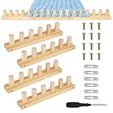 4 Stück Decken-Strickrahmen für Chunky Wolle, 47 Webstühle Für Grobe Decken, Grobe Strickdecke, Rahmenbrett Zum Stricken Von Handdecken, DIY-Webstuhlrahmen, Häkelrahmen für Deckens (120CM)