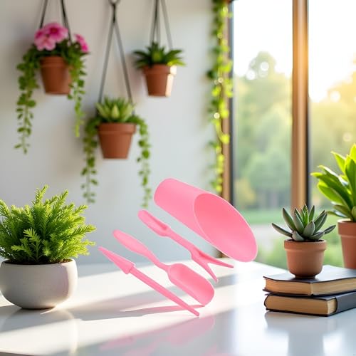 Set Mini Herramientas Jardín 4 Piezas Rosa miniatura 6