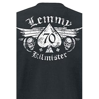Motörhead Lemmy – Forever Homme T-Shirt Manches Courtes Noir Regular/Coupe Standard - Les Beatles, Paul McCartney, John Lennon, RIngo Starr, George Harrison Motörhead Lemmy - Forever Homme T-Shirt Manches Courtes Noir Regular/Coupe Standard – Image 4