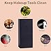 Makeup Brush Holder Organizer-Professional Travelling Brushes Case with Magnitic -PU Leather Rectangle box Large Capacity Storage bags for Pen Pencils Brushes Countertop Display Container (PU Black)