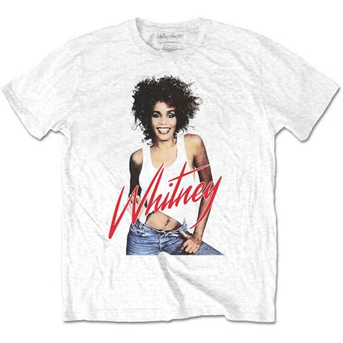 Whitney Houston T Shirt Wanna Dance Photo Nouveau Officiel Unisex Blanc Size XL