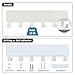 GTK Key Holder for Wall, Key Hooks with 6 Hooks, Wall Mounted Key Holder for Hallway, Self Adhesive Key Rack(White)