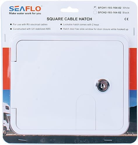 SEAFLO Square Cable Hatch 7.60'' X 6.48'' White