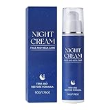 Nachtcreme – straffende Pflege, Reiseflasche mit Pumpe, pflegender Komplex, cremige Formel, feuchtigkeitsspendende Gesichtspflege für Frauen, die während der Schlafenszeit aktiv sind