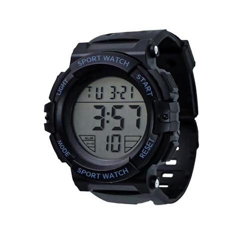 SYHUAIFEI Digital Watch for Mens,Outdoor Chronograph Wrist Watches,Sports Watches with LED Back Ligh/Alarm/Date Blue