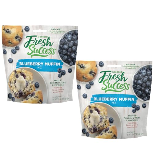 Concord Foods Blueberry Muffin Mix, 15.1 Oz (Pack of 2)