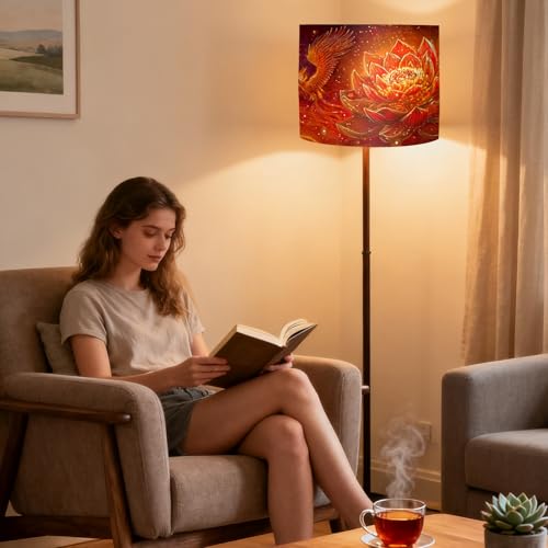 Image of Nuxovilar Lamp Shades Set of 2, 13 inch Top x 13 inch Bottom x 10 inch High (Spider)