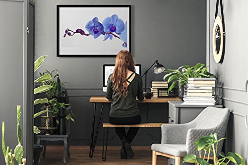 Cadre en MDF 100x70 cm avec affiche encadrée plante de fleurs grand format pour mur