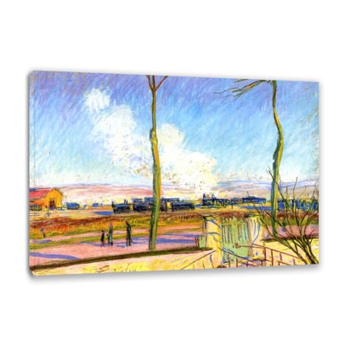 Toile Gare de marchandises Sisley Décoration Murale Salon et Bureau Cadre 30x45