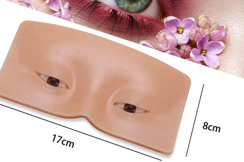 Image of ADORN Matte cream Eye Makeup Practice Face Board Mannequin | Silicon Eye Practice Dummy | Perfect For Makeup Artists,Full Coverage For All Skin Types | Pack Of 1, 1 Count