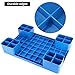 QWORK Plastic Pallet Waterproof Storage Pad, 23.6 x 15.8 x 4.7 Inches, 2 Pack Basement Pallet, Heavy Duty PP/PE Material with 660 lb Load Capacity