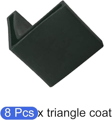 Miniatura 5 de METALLIXITY Almohadillas angulares de hierro para muebles (1.18 pulgadas), 8 unidades, cubiertas de plástico en forma de L para pies de muebles,