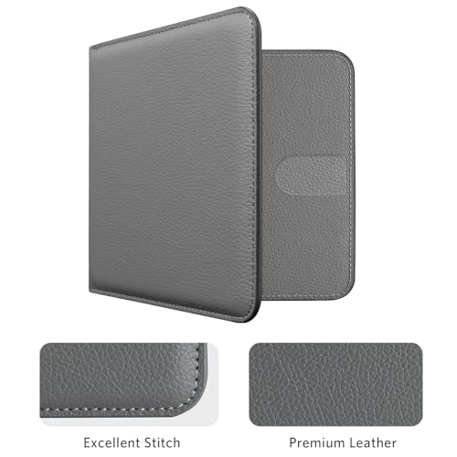 Image of CoBak Car Registration and Insurance Holder - Vehicle Glove Box Car Organizer, Auto Truck Comparment Accessories Case for Essential Document, Driver License, Cards (Dark Gray)